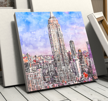 Quadro di città e paesi Ciudades new york - TenStickers