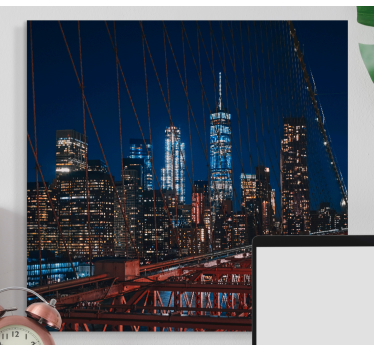 Quadro di città e paesi Paesaggio di new york city - TenStickers