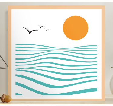 Quadro geometrico Arte astratta del mare - TenStickers