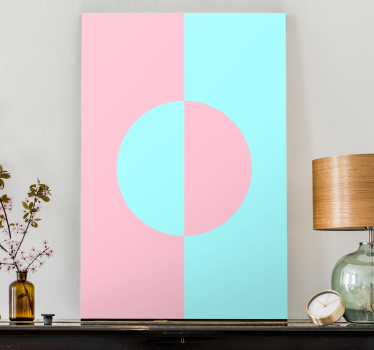 Dipinto geometrico cerchio e divisione - TenStickers