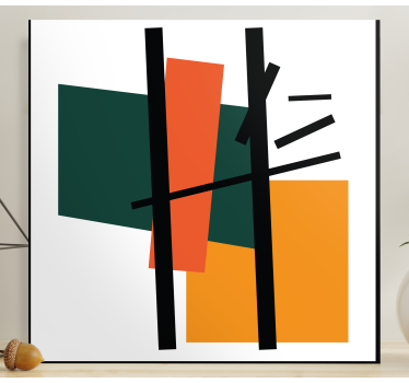 Dipinto geometrico composizione di forme astratte - TenStickers