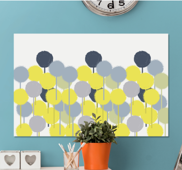 Dipinto geometrico design a motivi circolari - TenStickers