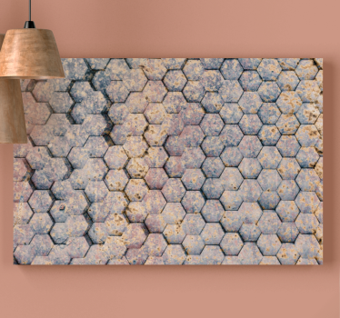 Dipinto geometrico design a pattern esagonale - TenStickers