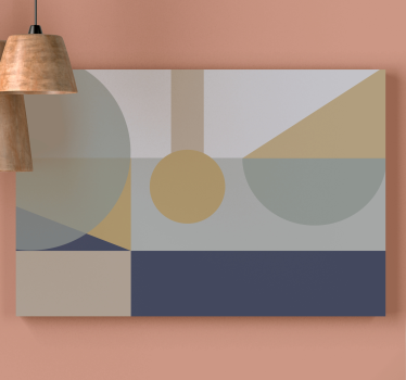 Dipinto geometrico esposizione di forme astratte - TenStickers