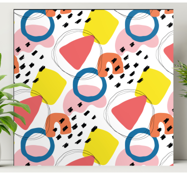 Dipinto geometrico forme astratte colorate - TenStickers