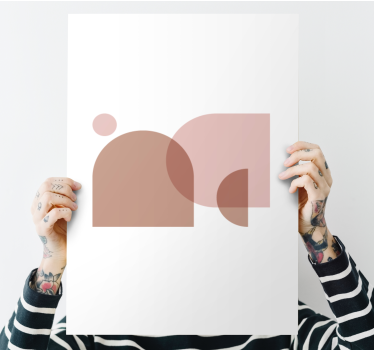 Dipinto geometrico forme astratte minimaliste - TenStickers