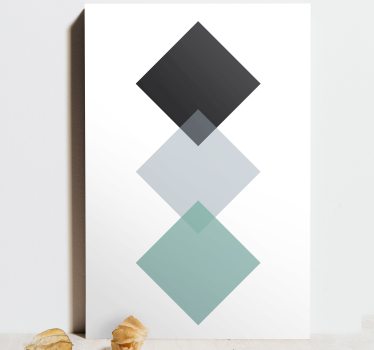 Dipinto geometrico forme di diamante sovrapposte - TenStickers