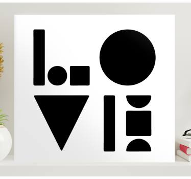 Dipinto geometrico forme e figure - TenStickers
