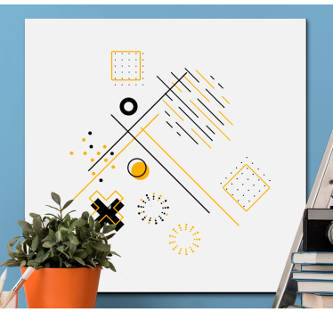 Dipinto geometrico forme geometriche non figurative - TenStickers