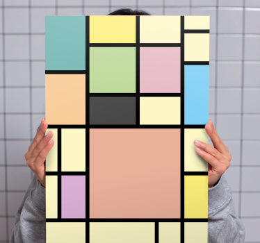 Dipinto geometrico forme geometriche vibranti - TenStickers