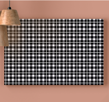 Dipinto geometrico griglia in bianco e nero - TenStickers