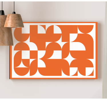 Quadro geometrico Motivo di arte astratta arancione - TenStickers