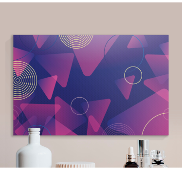 Dipinto geometrico motivo di forme dinamiche - TenStickers