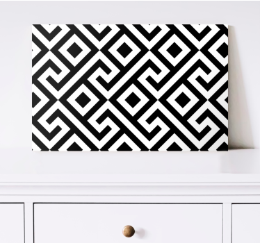 Dipinto geometrico motivo nero elegante - TenStickers