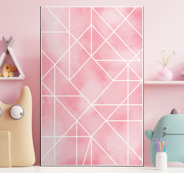 Dipinto geometrico motivo rosa geometrico - TenStickers