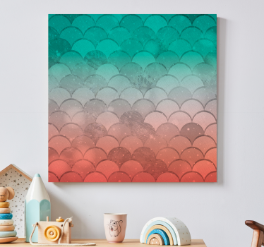 Dipinto geometrico onde a motivo curvo - TenStickers