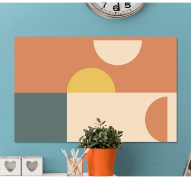 Quadro geometrico Semicerchi e rettangoli - TenStickers