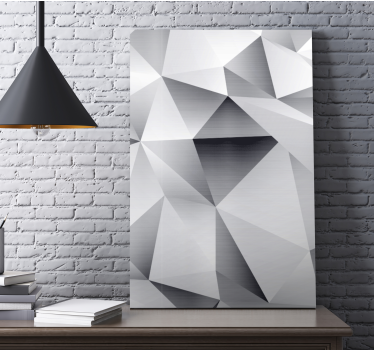 Dipinto geometrico struttura facettata astratta - TenStickers