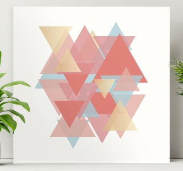 Dipinto geometrico triangoli sovrapposti - TenStickers