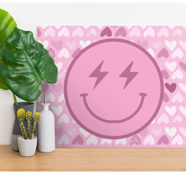 Dipinto motivazionale icona faccia felice - TenStickers