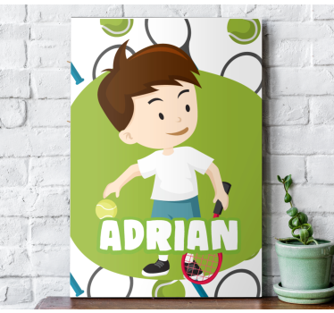 Cornice quadro per bambini pallina da tennis personalizzata - TenStickers