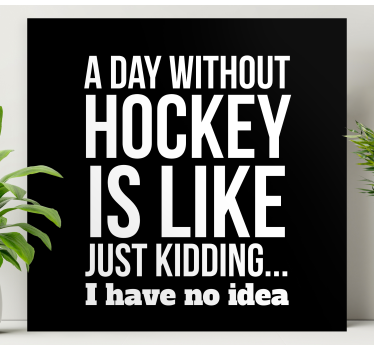 Quadro per ragazzi Un giorno senza hockey - TenStickers
