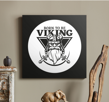 Dipinto con personaggio emblema del guerriero vichingo - TenStickers
