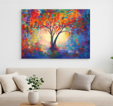 Dipinto salone albero della vita multicolore - TenStickers