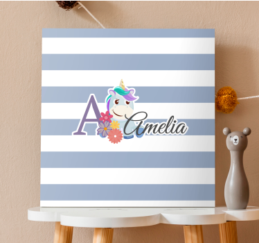 Dipinto unicorno design unicorno personalizzato - TenStickers