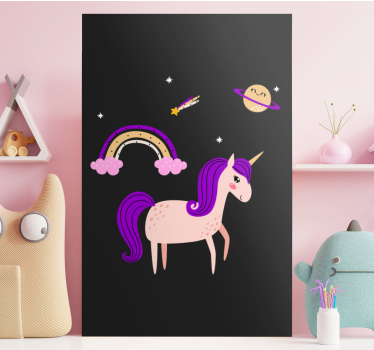 Dipinto unicorno terra dei sogni adorabili - TenStickers