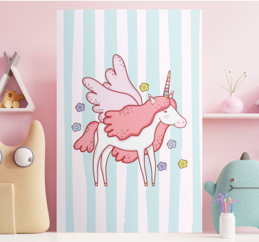 Dipinto unicorno unicorno alato magico - TenStickers