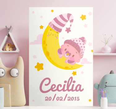 Quadri cameretta neonato abbraccio della luna - TenStickers