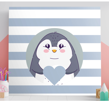 Quadri cameretta neonato abbraccio di pinguini - TenStickers