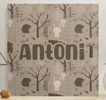 Quadri cameretta neonato creature della foresta carine - TenStickers