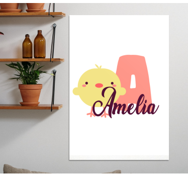 Quadri cameretta neonato design pulcino carino - TenStickers