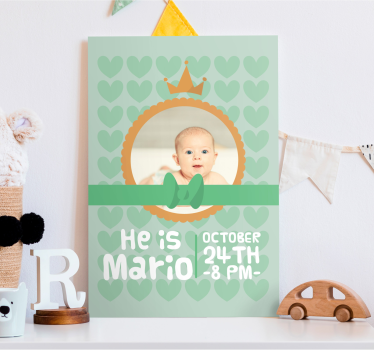 Quadri cameretta neonato lui è mario - TenStickers