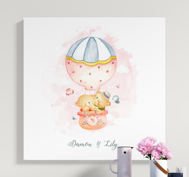 Quadri cameretta neonato palloncini e orsetti - TenStickers