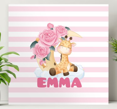 Quadri cameretta neonato ritratto di giraffa carina - TenStickers