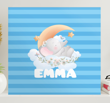 Quadri cameretta neonato sogni di elefante dormiente - TenStickers