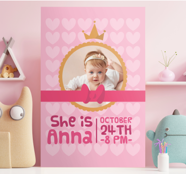 Quadri cameretta neonato striscione di compleanno - TenStickers
