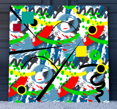 Dipinto astratto caos geometrico astratto - TenStickers