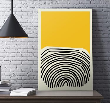 Dipinto astratto disegno giallo - TenStickers