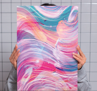 Dipinto astratto motivi vorticosi colorati - TenStickers