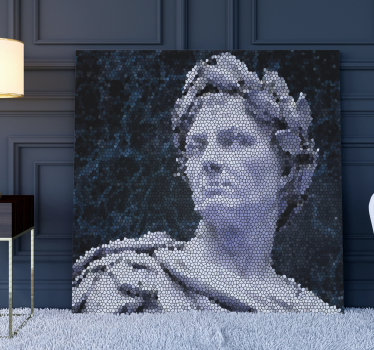 Dipinto astratto ritratto in mosaico - TenStickers