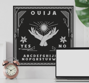 Quadro casa Tavola ouija in bianco e nero - TenStickers