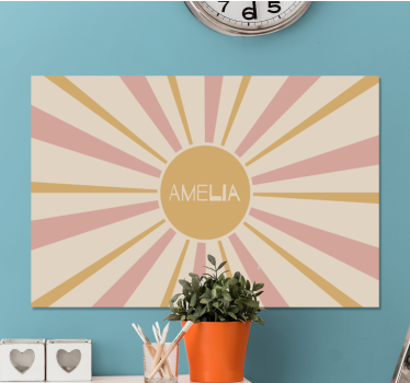 Dipinto con alfabeto e lettere disegno a raggiera amelia - TenStickers