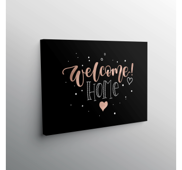 Dipinto con frase benvenuto stellato a casa - TenStickers