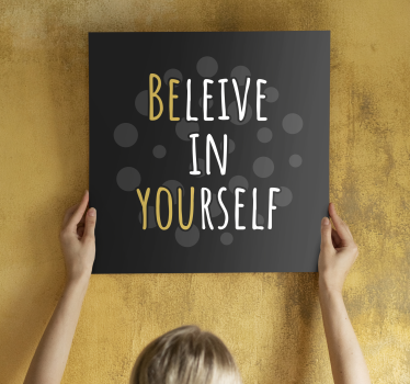 Dipinto con frase credi in te stesso - TenStickers
