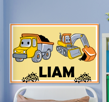 Quadro con nome Nome con camion - TenStickers