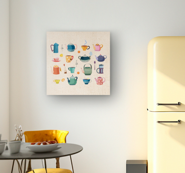 Dipinto con testo affascinante collezione di tè - TenStickers